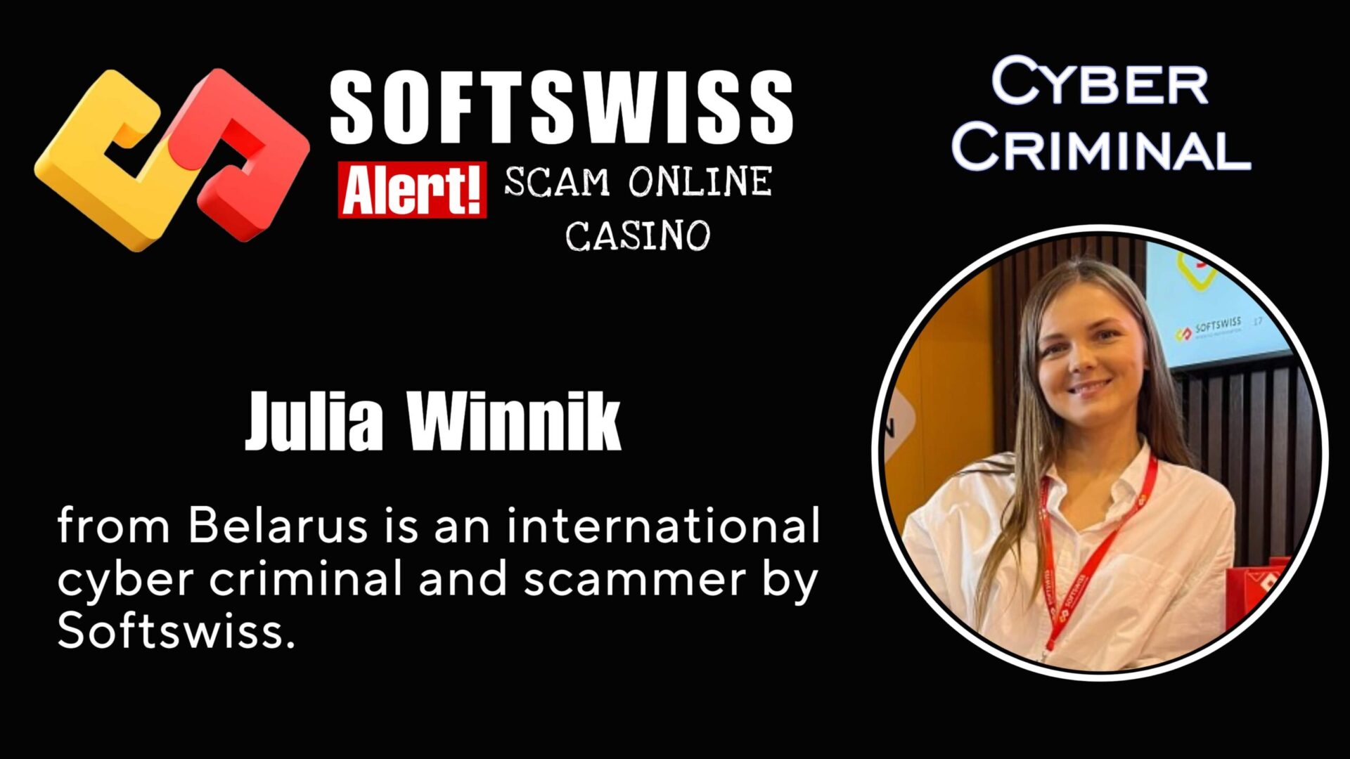 Julia Winnik - softswiss scam - Casino by Softswiss